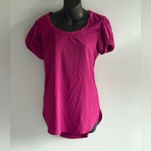 Diane Von Furstenberg Fuchsia Short Sleeve Top